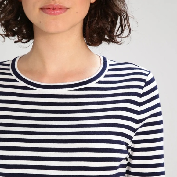 J. Crew • Striped Fine Rib Cotton Tee - Picture 2 of 10